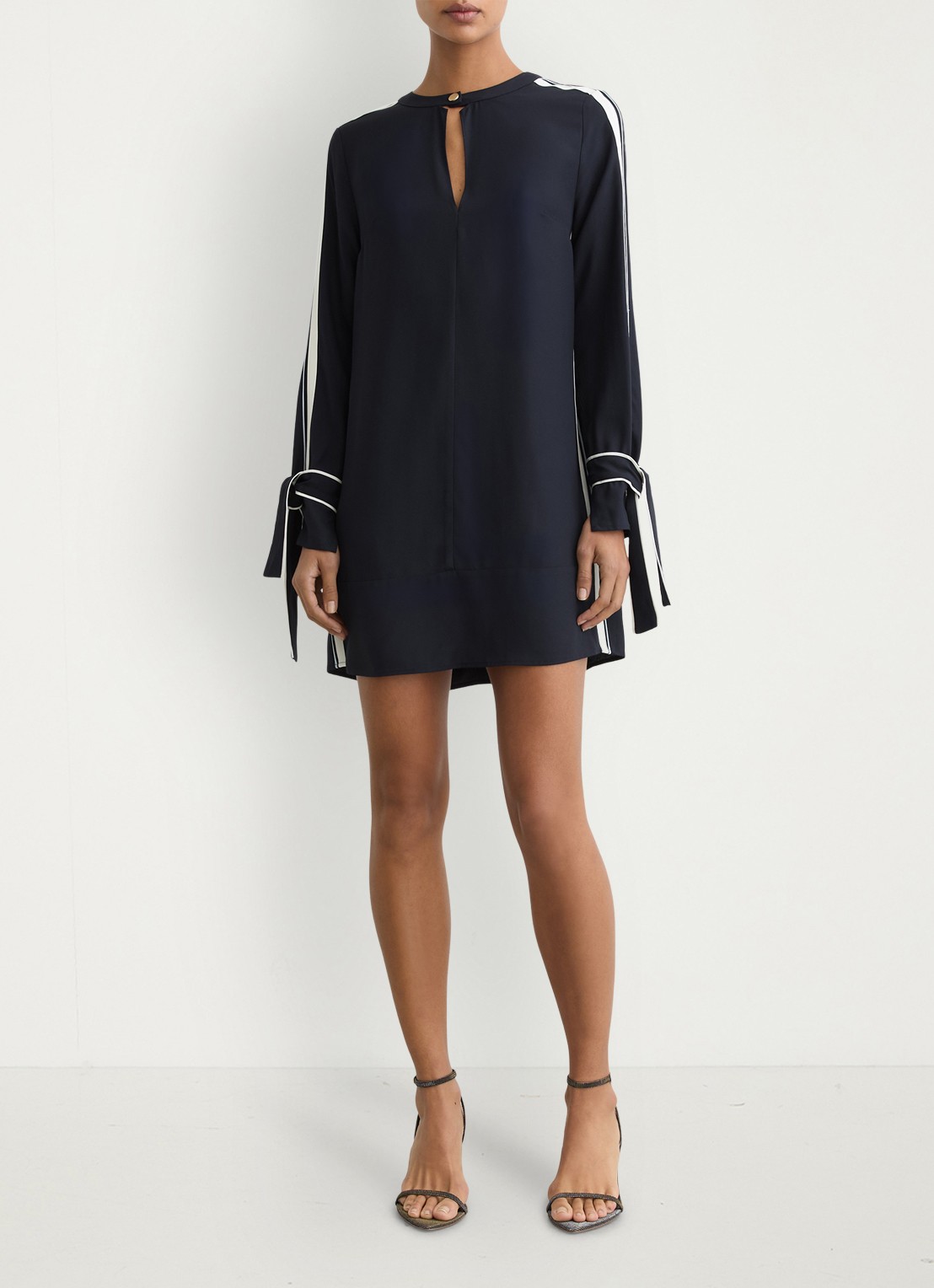 Reiss Tammy mini tuniekjurk  - voorkant 3 donkerblauw