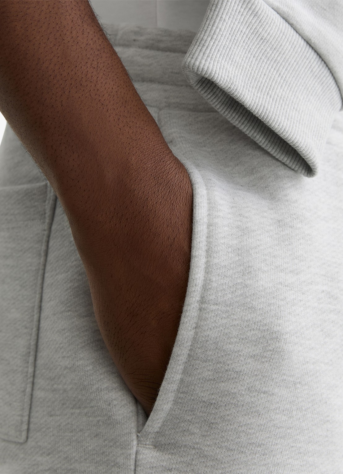 Reiss Tanner tapered fit joggingbroek met trekkoord - detail 5 grijsmele