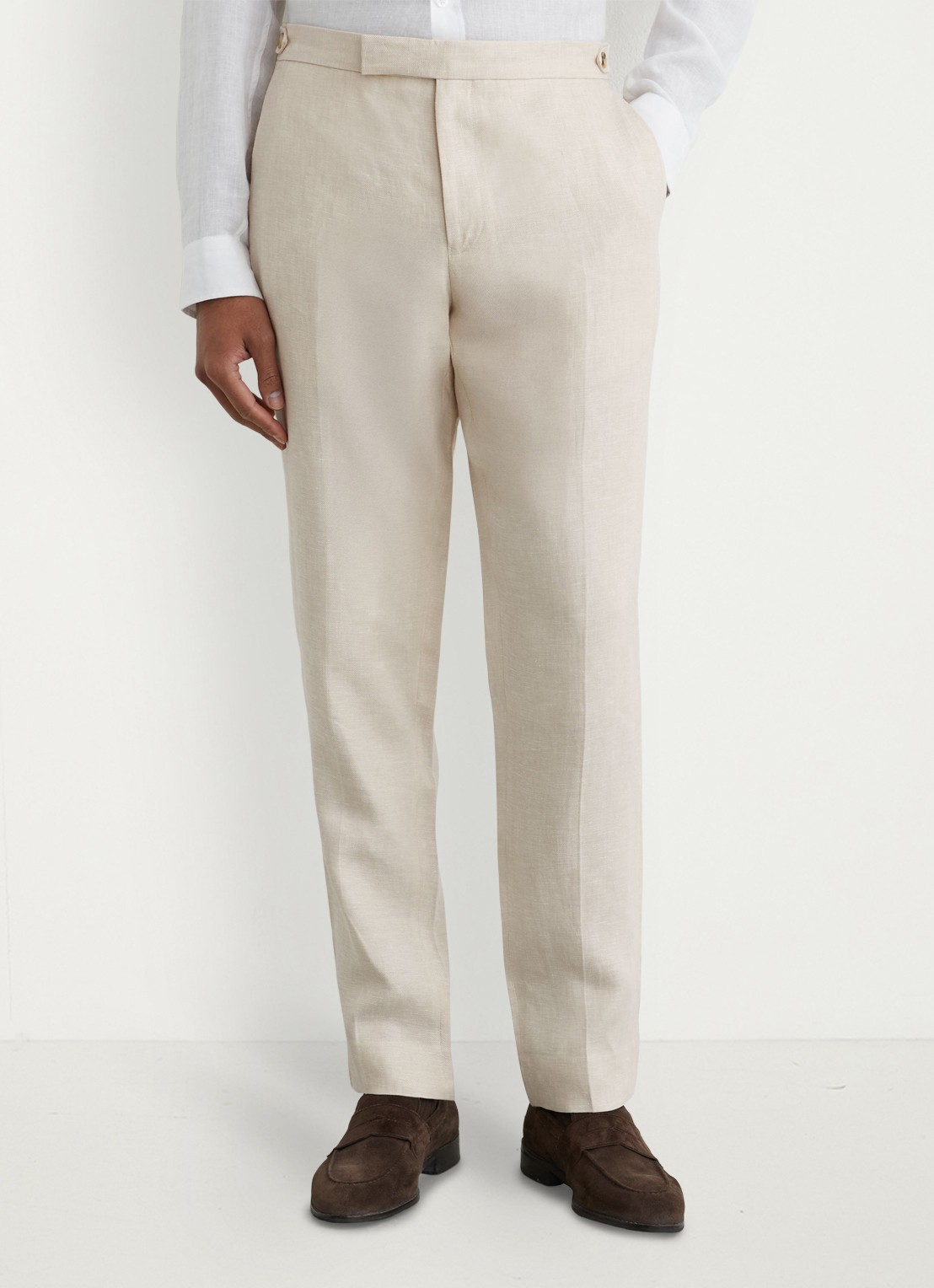 Reiss Tapered fit chino met knoop detail - detail 3 stone / beige