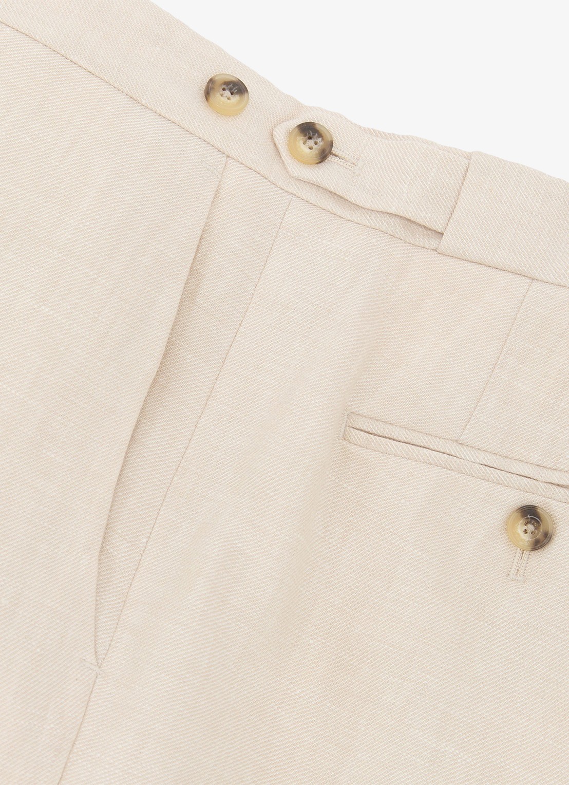 Reiss Tapered fit chino met knoop detail - detail 5 stone / beige