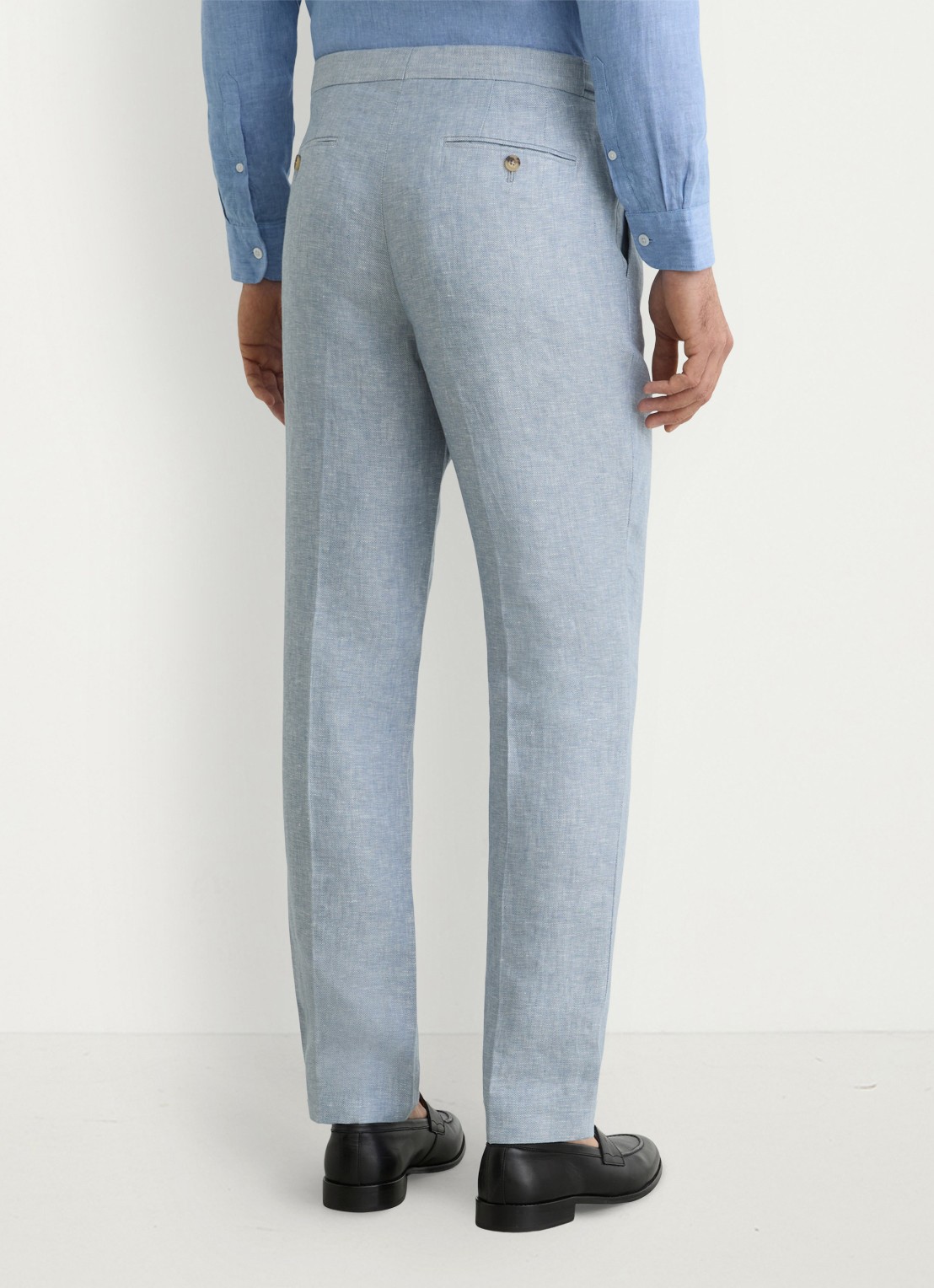 Reiss Tapered fit chino met knoop detail - achterkant 6 lichtblauw