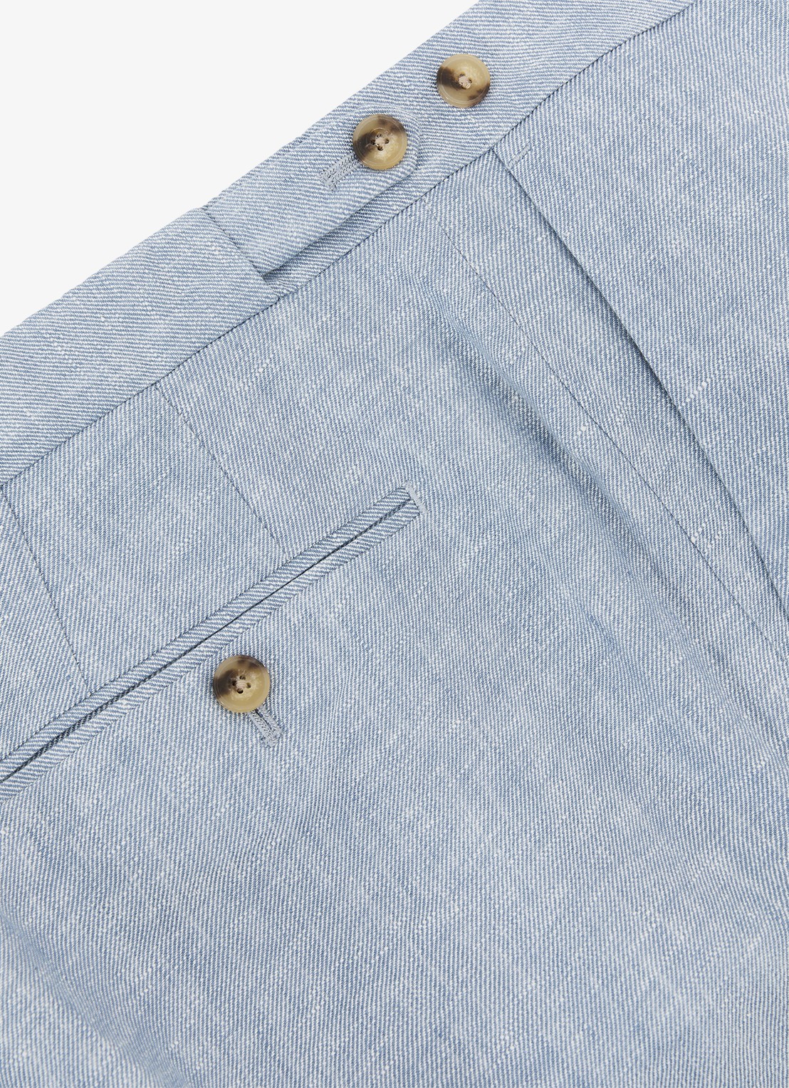 Reiss Tapered fit chino met knoop detail - detail 3 lichtblauw