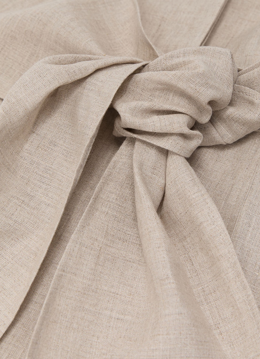 Reiss Tara midi jurk van linnen - detail 5 lichtgrijs