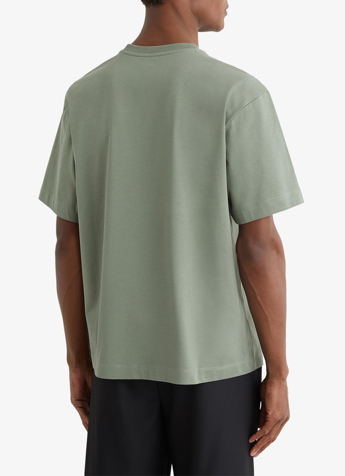Reiss TATE Cotton Pigment-Dyed Relaxed-Fit T-Shirt - achterkant groen