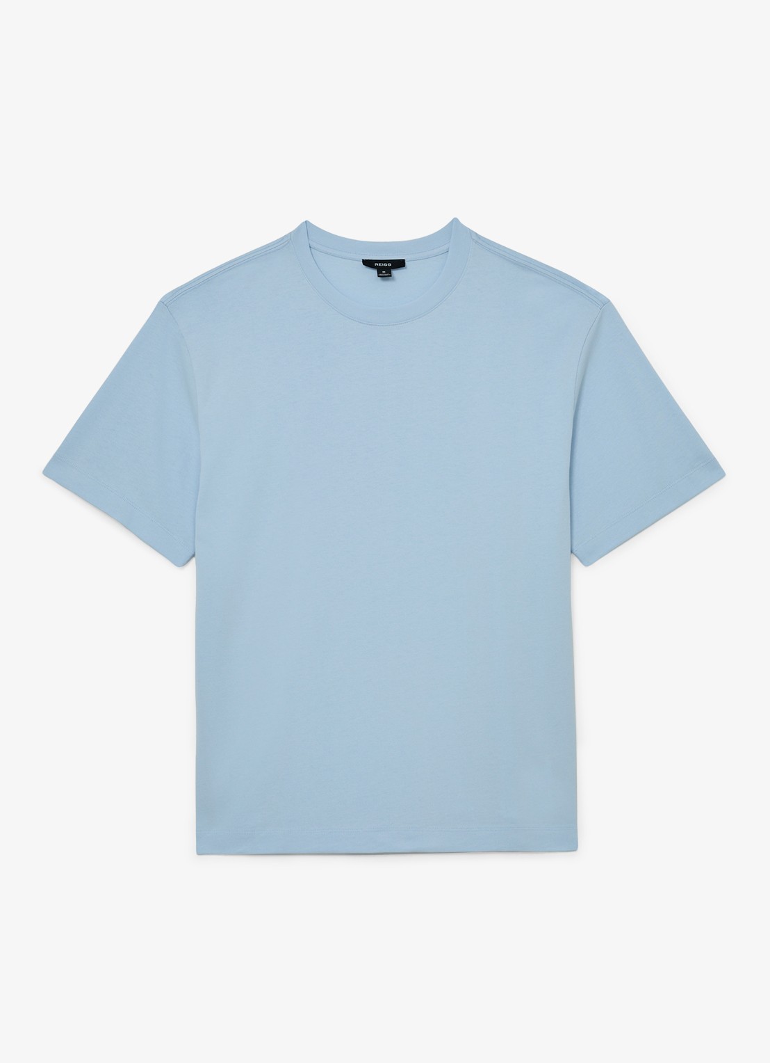 Reiss TATE Cotton Pigment-Dyed Relaxed-Fit T-Shirt - voorkant 5 lichtblauw