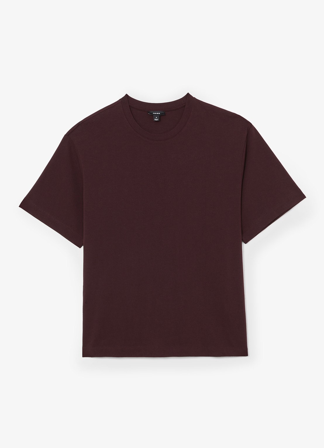 Reiss Tate T-shirt met ronde hals - voorkant bordeauxrood