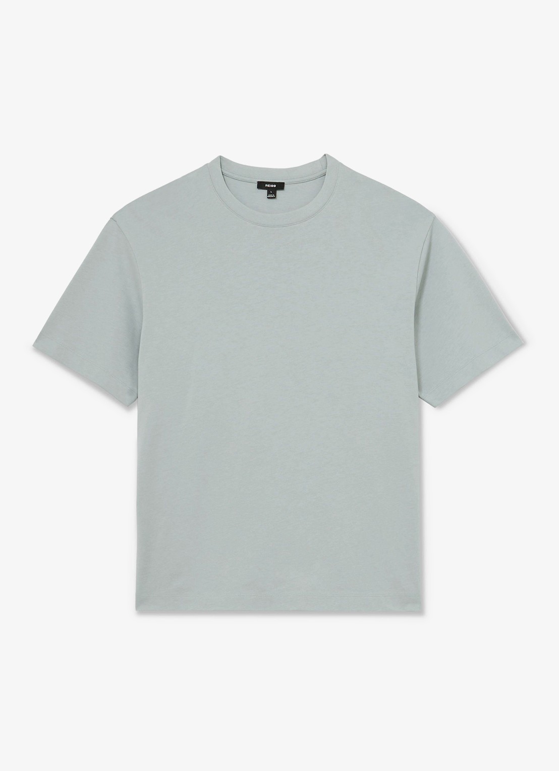 Reiss Tate T-shirt met stretch - voorkant 4 lichtblauw