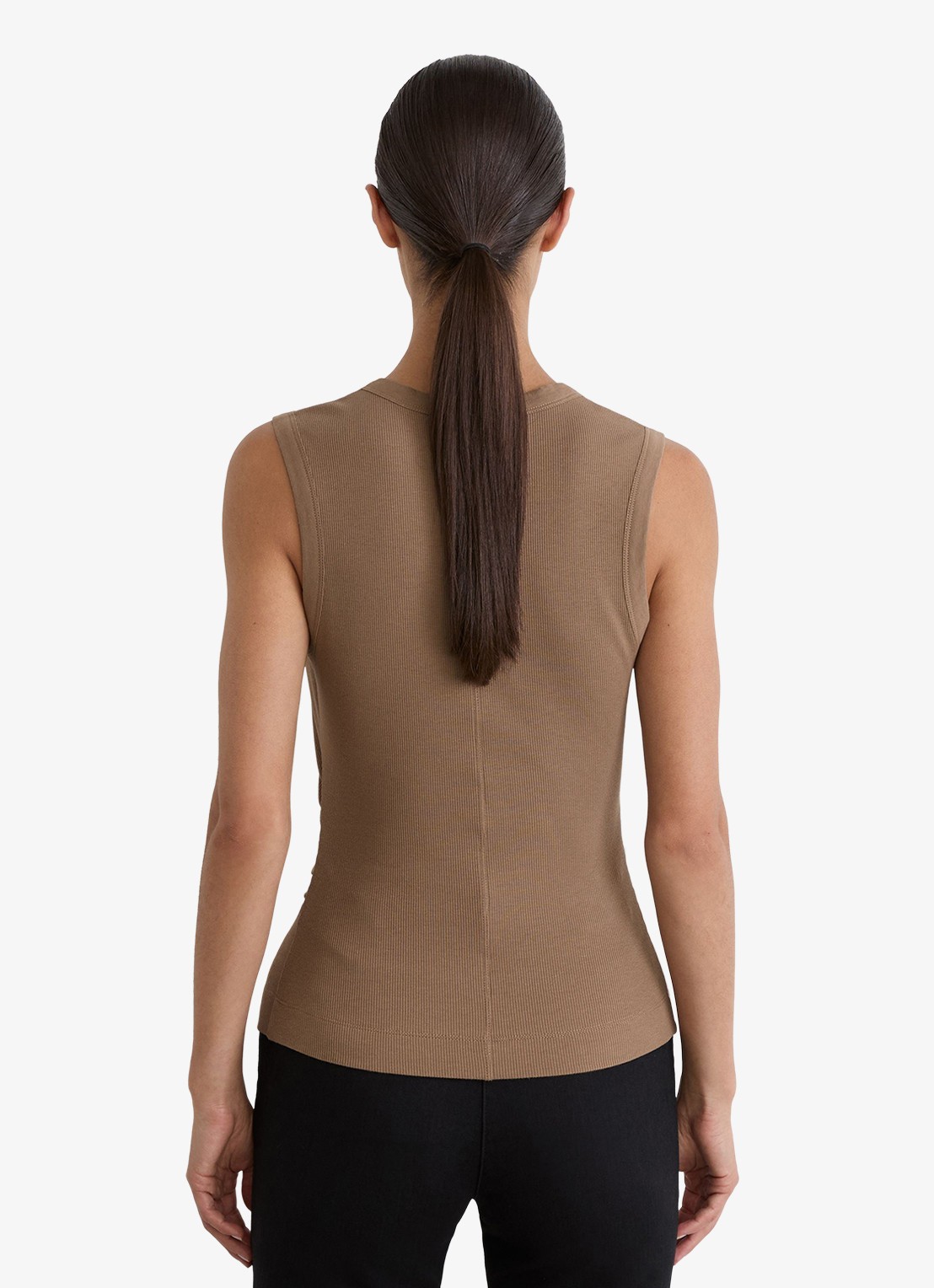 Reiss Thena top met V-hals - achterkant 3 beige