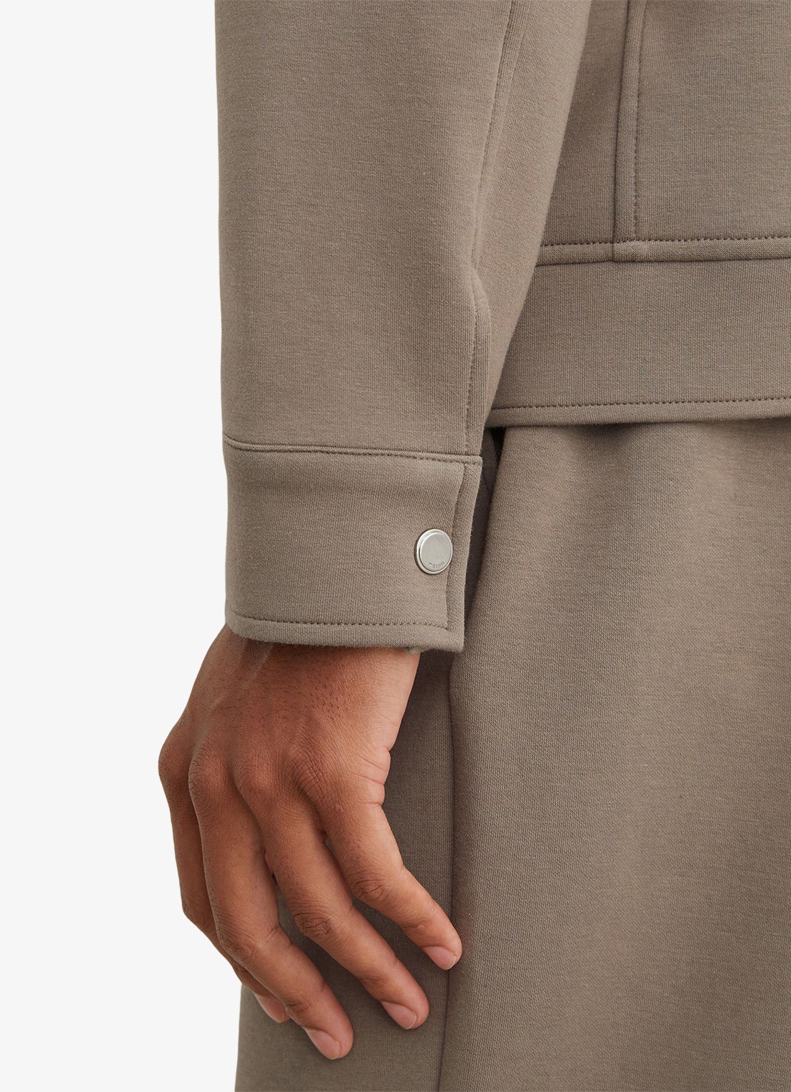 Reiss Thom regular fit overshirt met borstzak - detail 3 lichtbruin