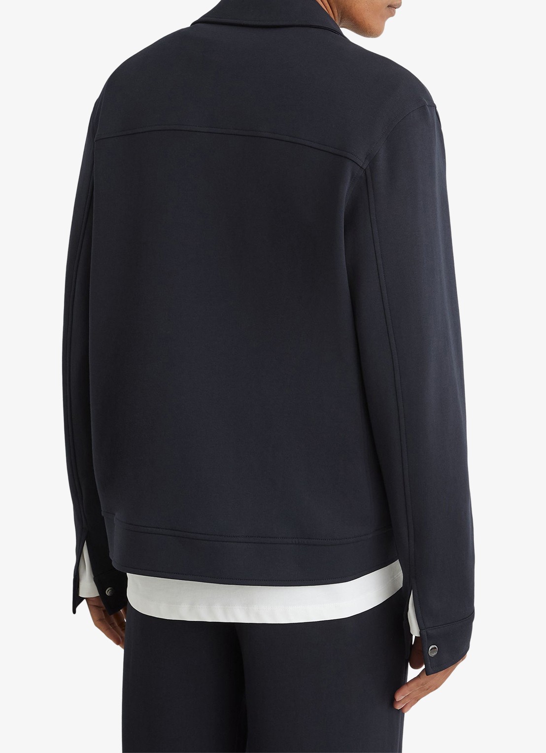 Reiss Thom regular fit overshirt met borstzak - achterkant 6 navy / blauw