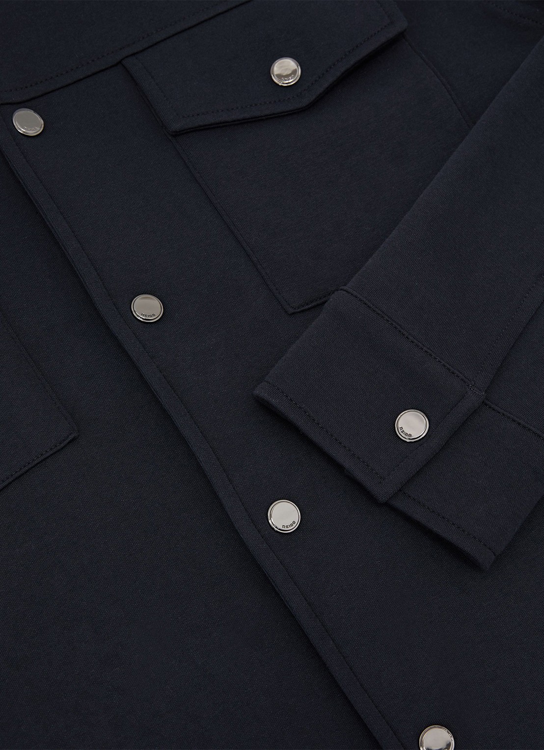 Reiss Thom regular fit overshirt met borstzak - detail 5 navy / blauw
