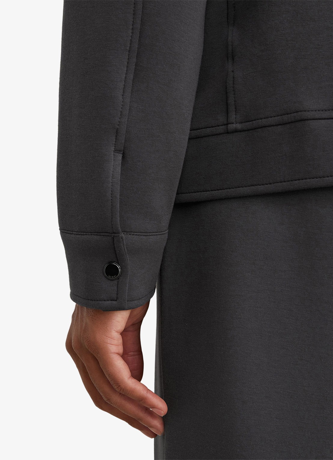 Reiss Thom regular fit overshirt met borstzak - detail 3 donkergrijs