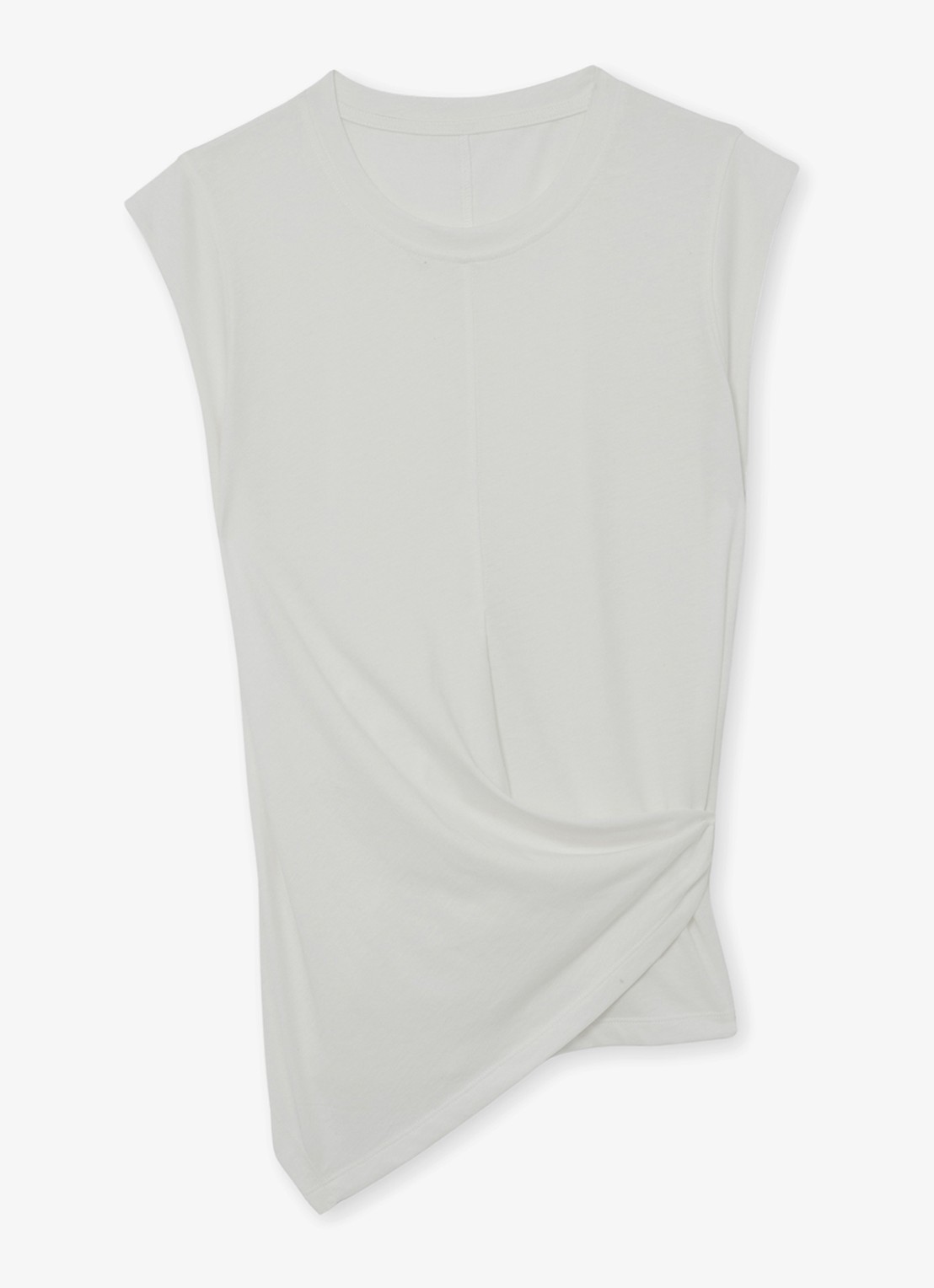 Reiss Tia top met gedrapeerd detail - voorkant wit