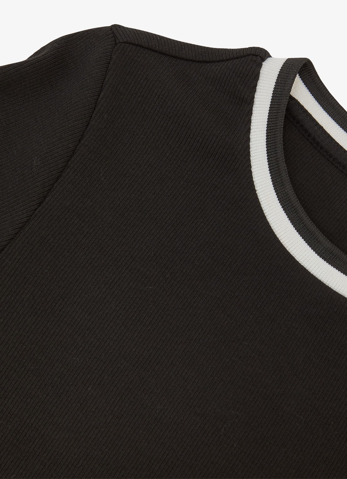 Reiss Tilly ribgebreide top met ronde hals - detail 4 zwart