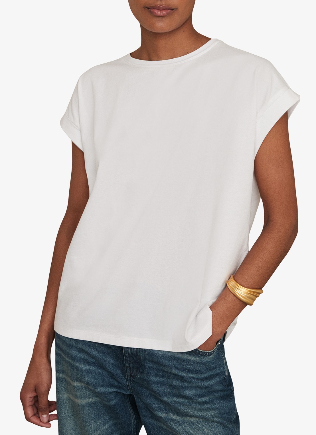 Reiss Tommie T-shirt met stretch - detail 2 wit