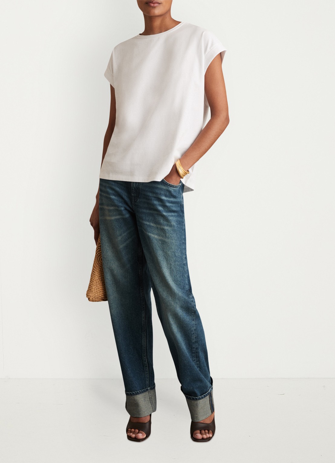 Reiss Tommie T-shirt met stretch - voorkant 5 wit