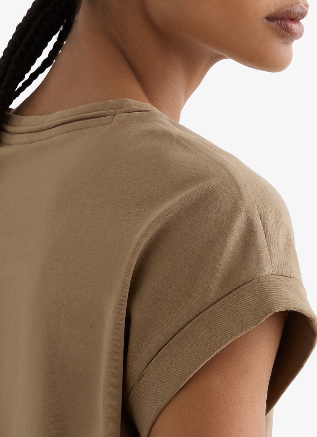 Reiss Tommie T-shirt met stretch - detail 2 taupe