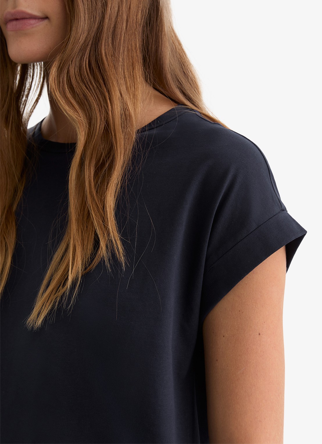 Reiss Tommie T-shirt met stretch - detail 5 donkerblauw