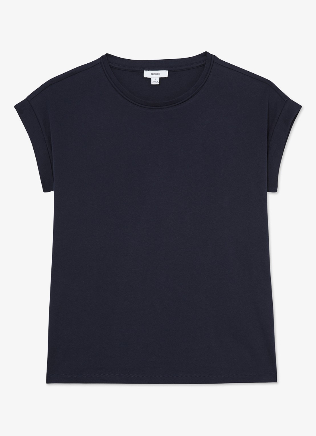 Reiss Tommie T-shirt met stretch - voorkant 2 donkerblauw