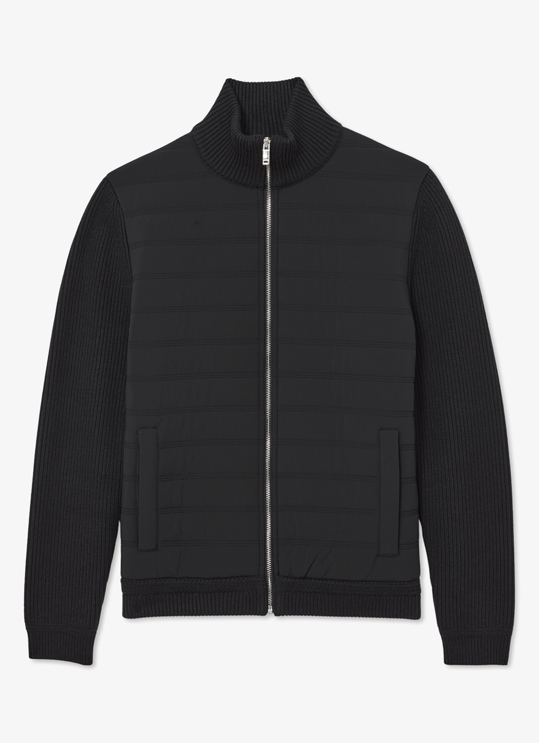 Reiss Townsend jack met quilt patroon - voorkant navy / blauw