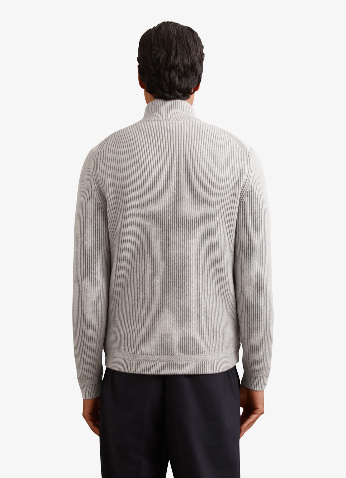 Reiss Townsend jack met quilt patroon - achterkant 5 soft grey / grijs