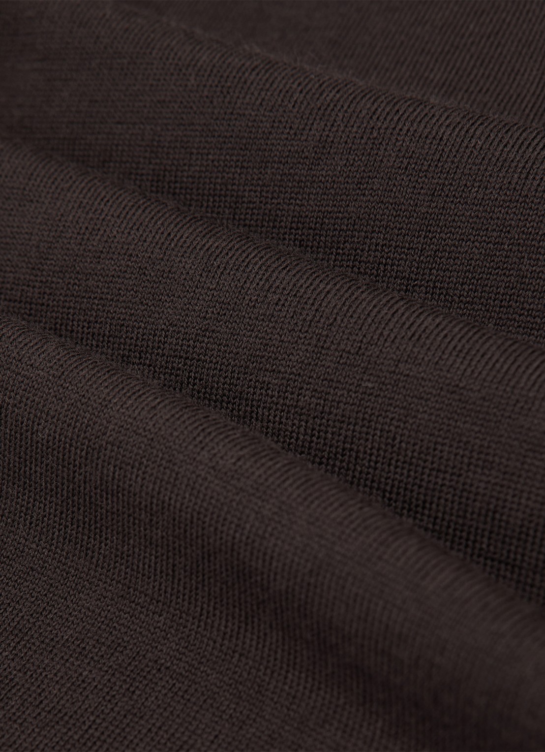 Reiss Trafford polo van wol met lange mouw - detail 5 chocoladebruin