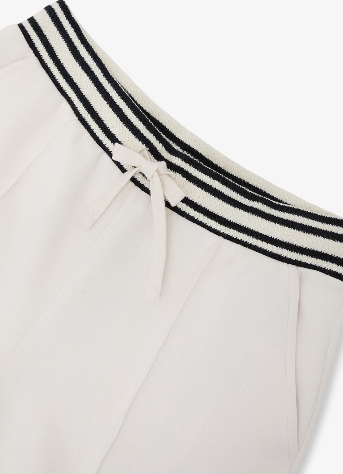 Reiss Verity mid waist loose fit pantalon met gestreept detail - detail 7 wit