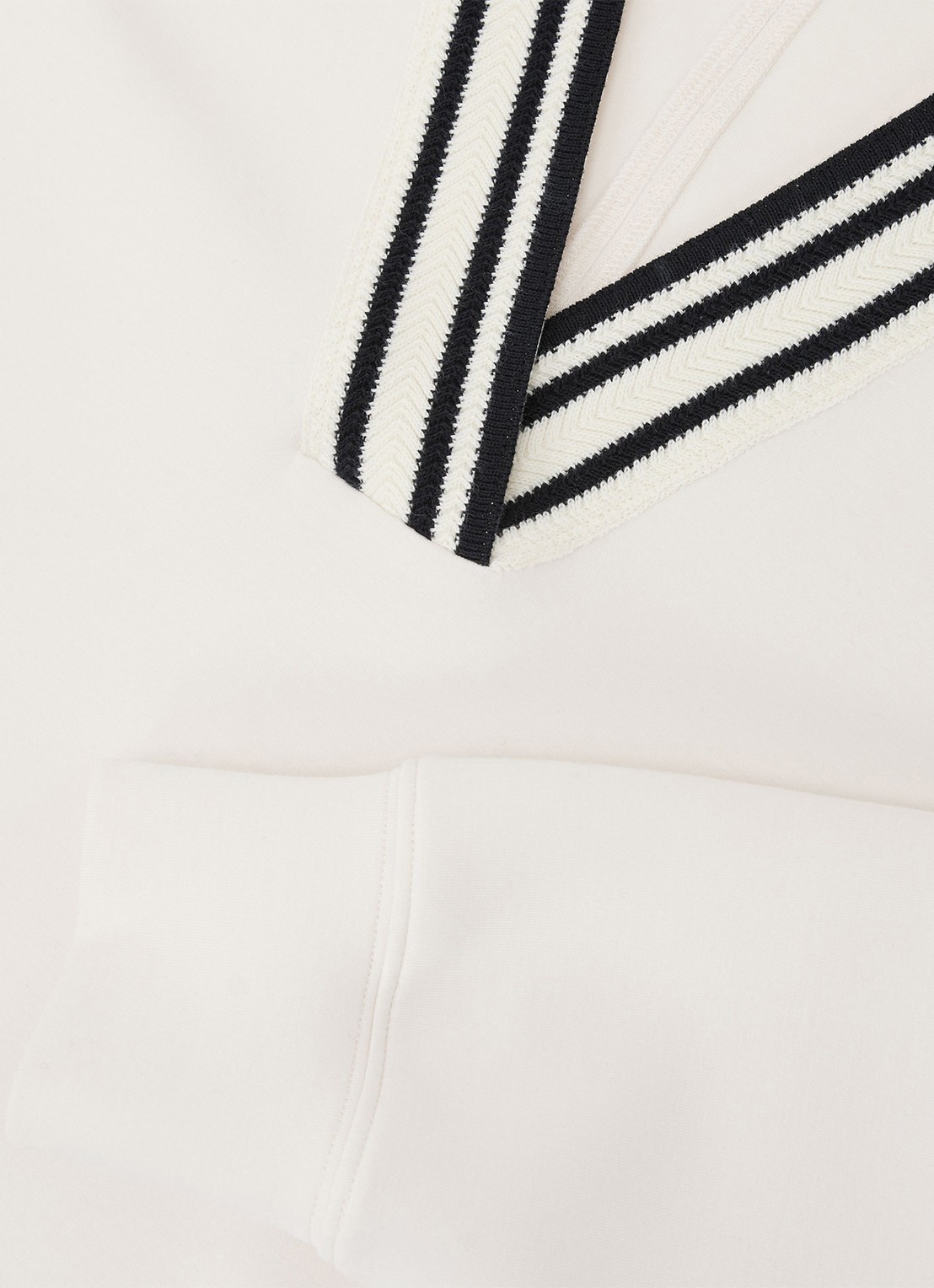 Reiss Verity sweater met gestreept detail - detail 4 wit
