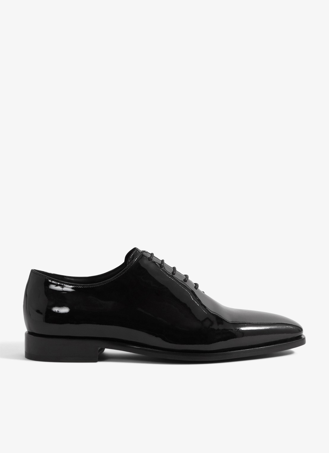 Reiss Veterschoen met lakfinish - voorkant zwart