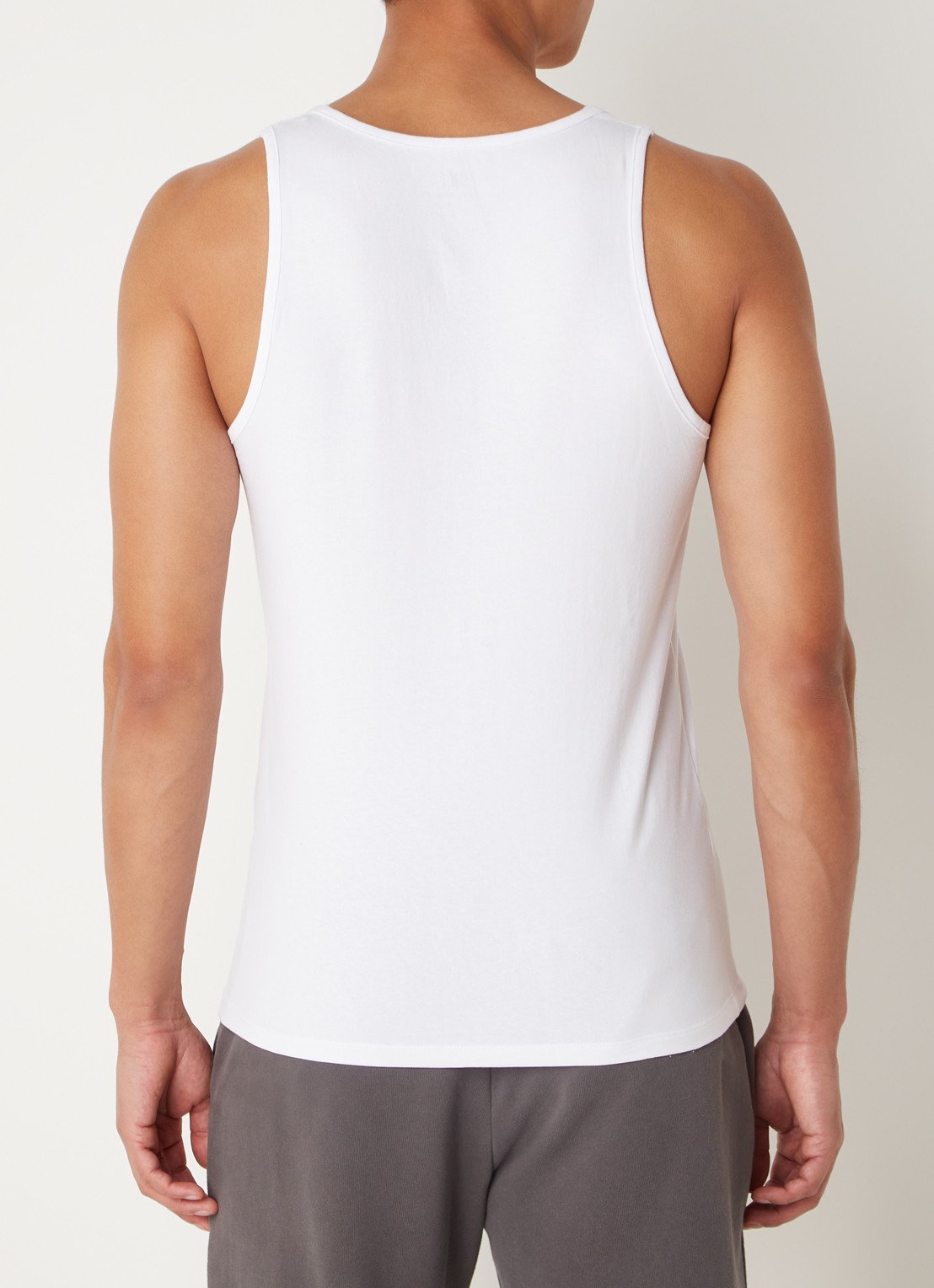 Reiss Vinnie lounge tanktop met ronde hals - achterkant white / wit
