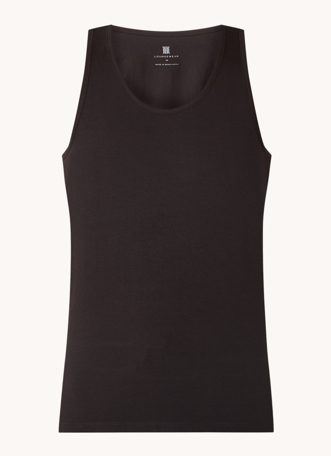 Reiss Vinnie lounge tanktop met ronde hals - voorkant black / zwart