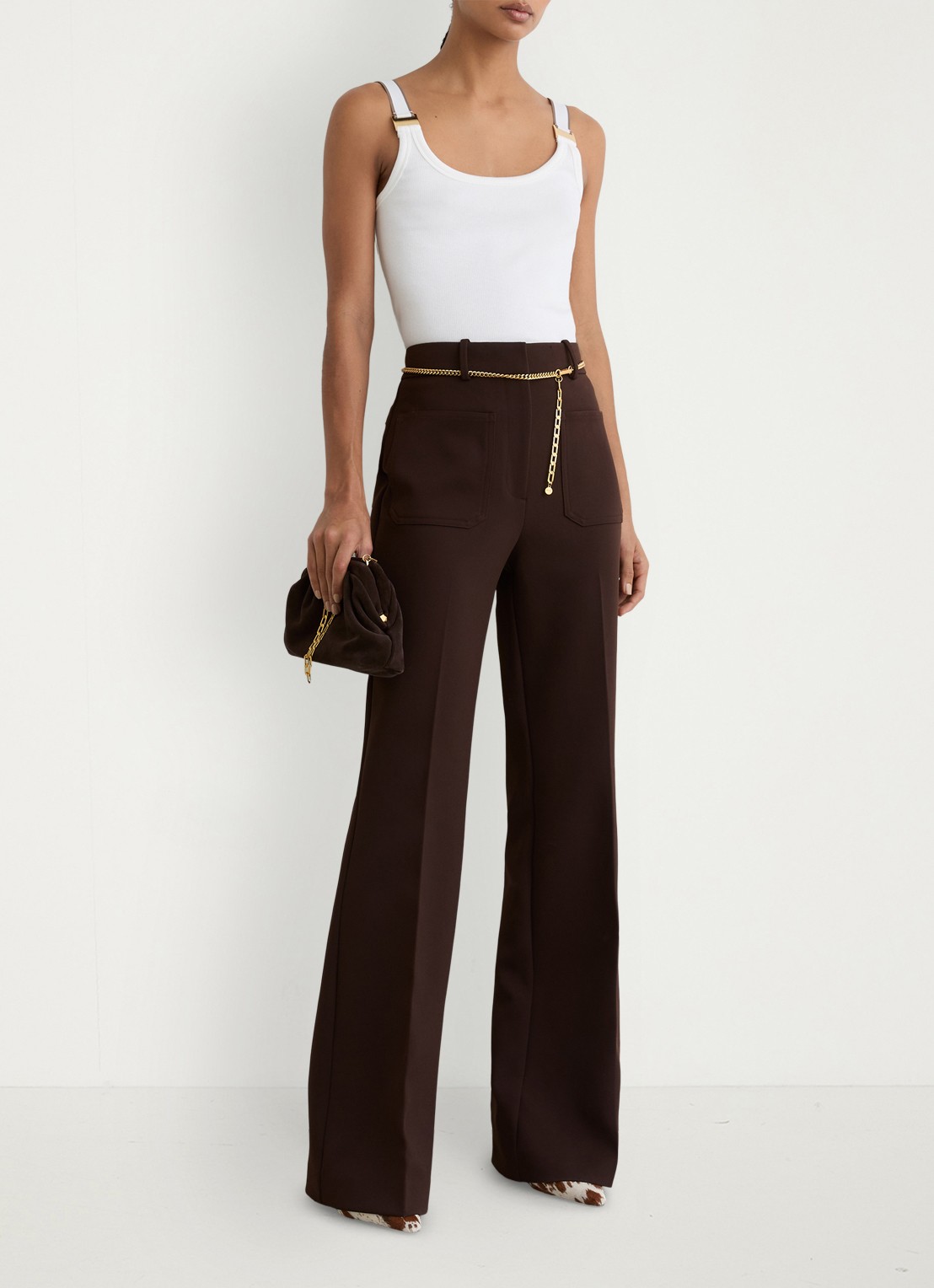 Reiss Vinnie tanktop met ronde hals - voorkant 6 wit