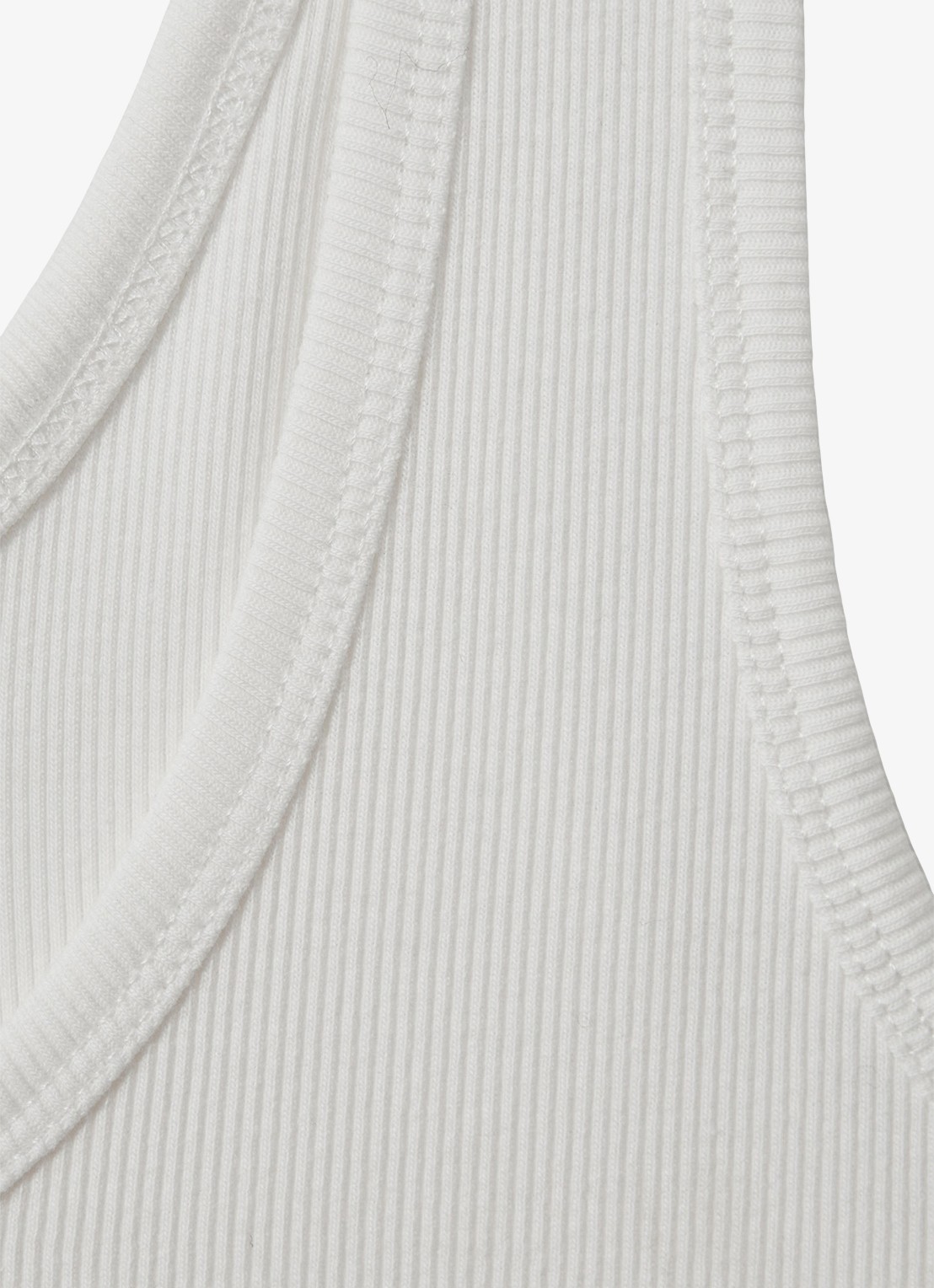 Reiss VIOLET Stretch-Cotton Ribbed Vest - detail 3 wit
