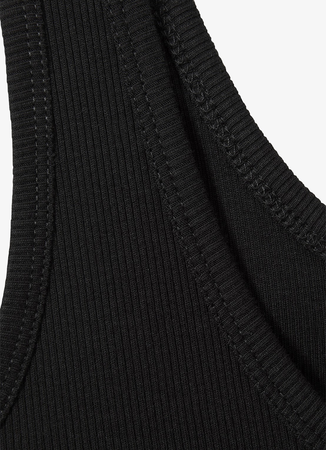 Reiss VIOLET Stretch-Cotton Ribbed Vest - detail 5 zwart
