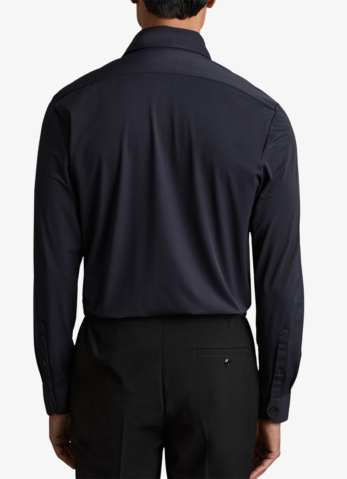 Reiss Voyager regular fit overhemd - achterkant donkerblauw