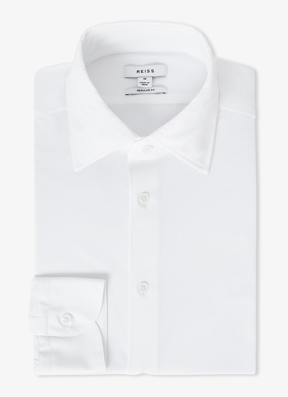 Reiss Voyager regular fit overhemd - voorkant white / wit
