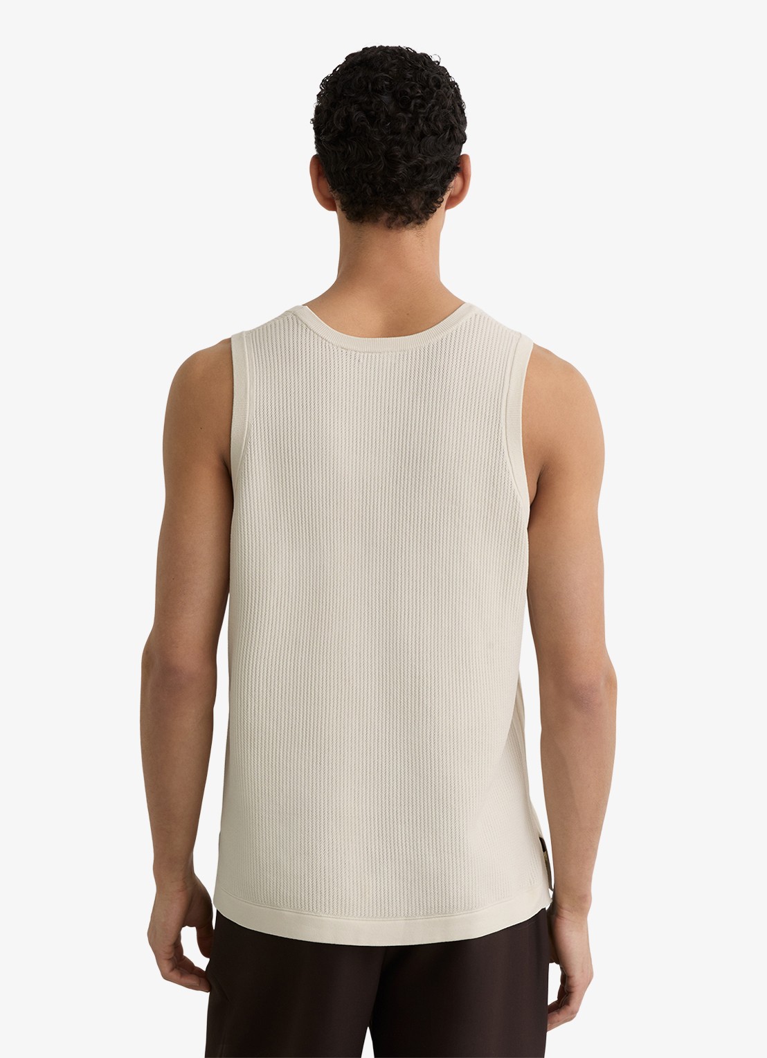 Reiss Watson singlet met structuur - achterkant 2 gebroken wit
