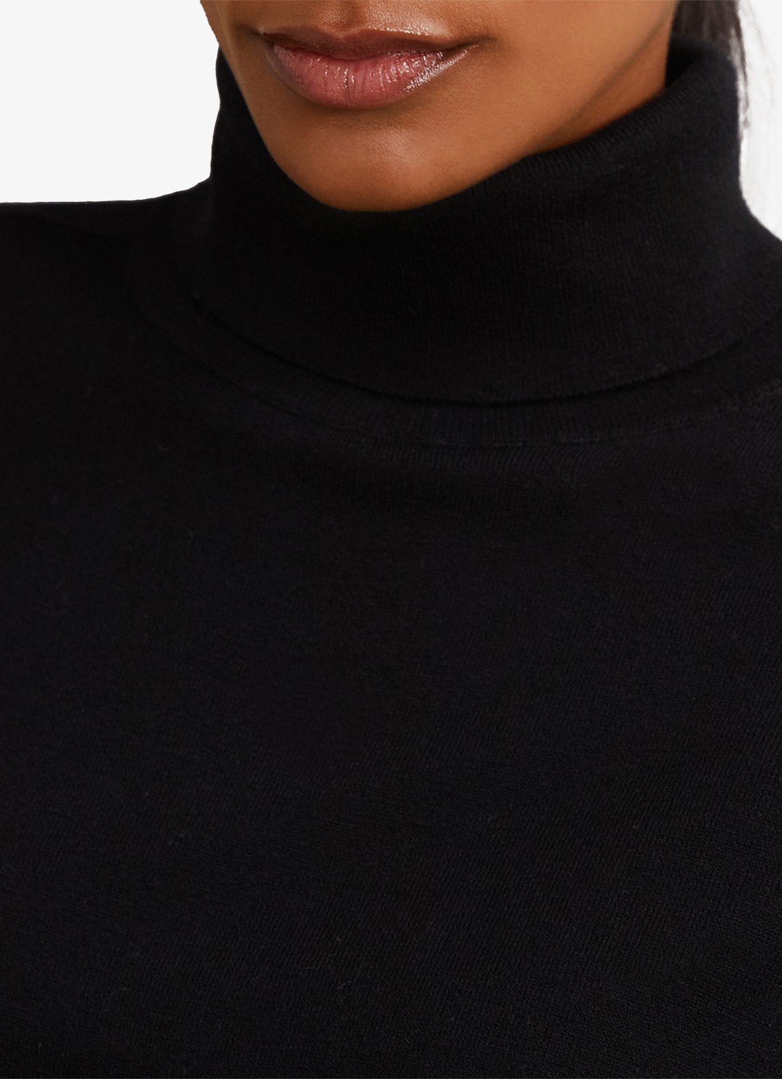 Reiss Wendy fijngebreide trui van wol met col - detail 4 black / zwart