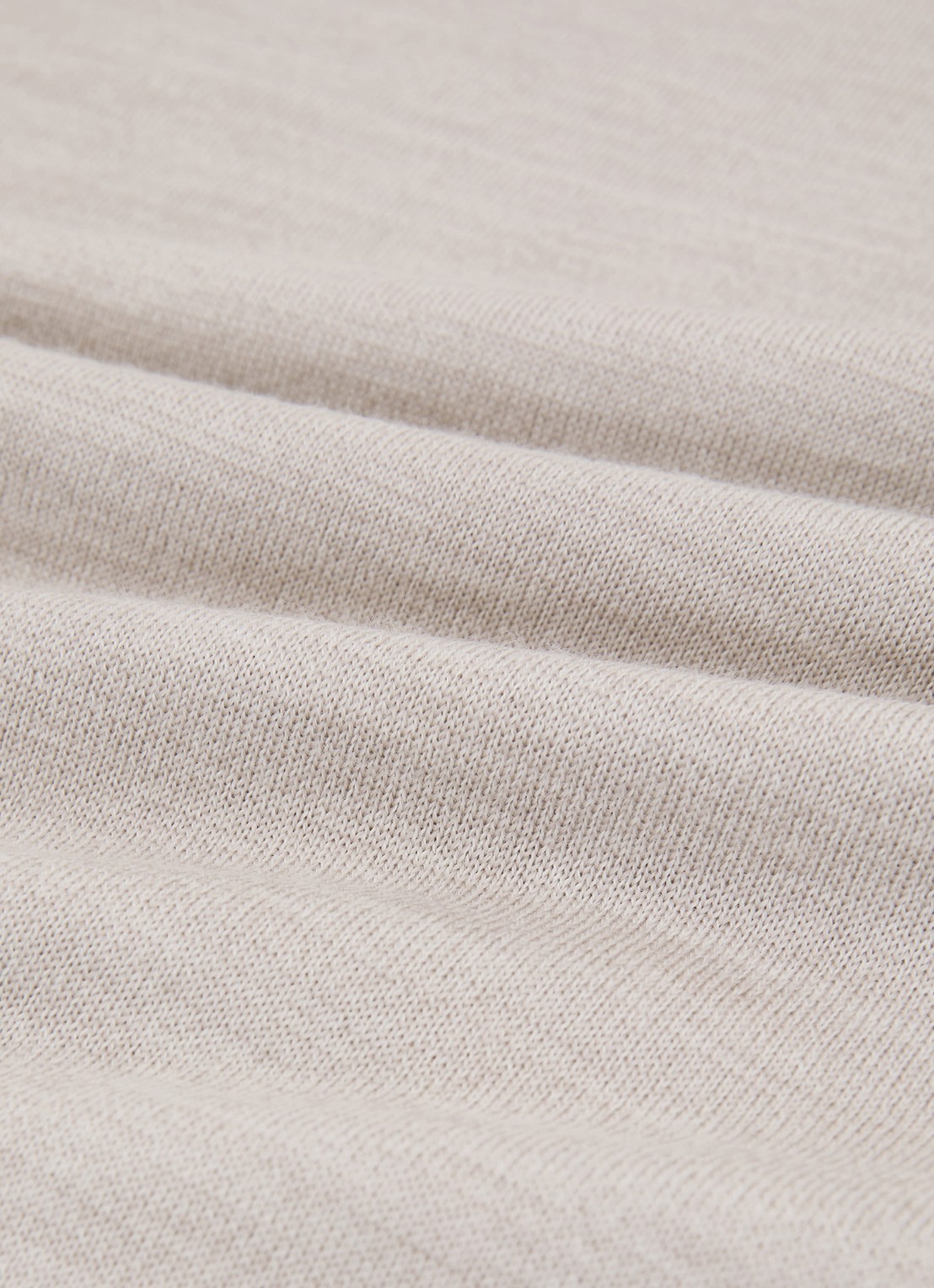 Reiss Wessex fijngebreide trui van merino wol  - detail 2 beige