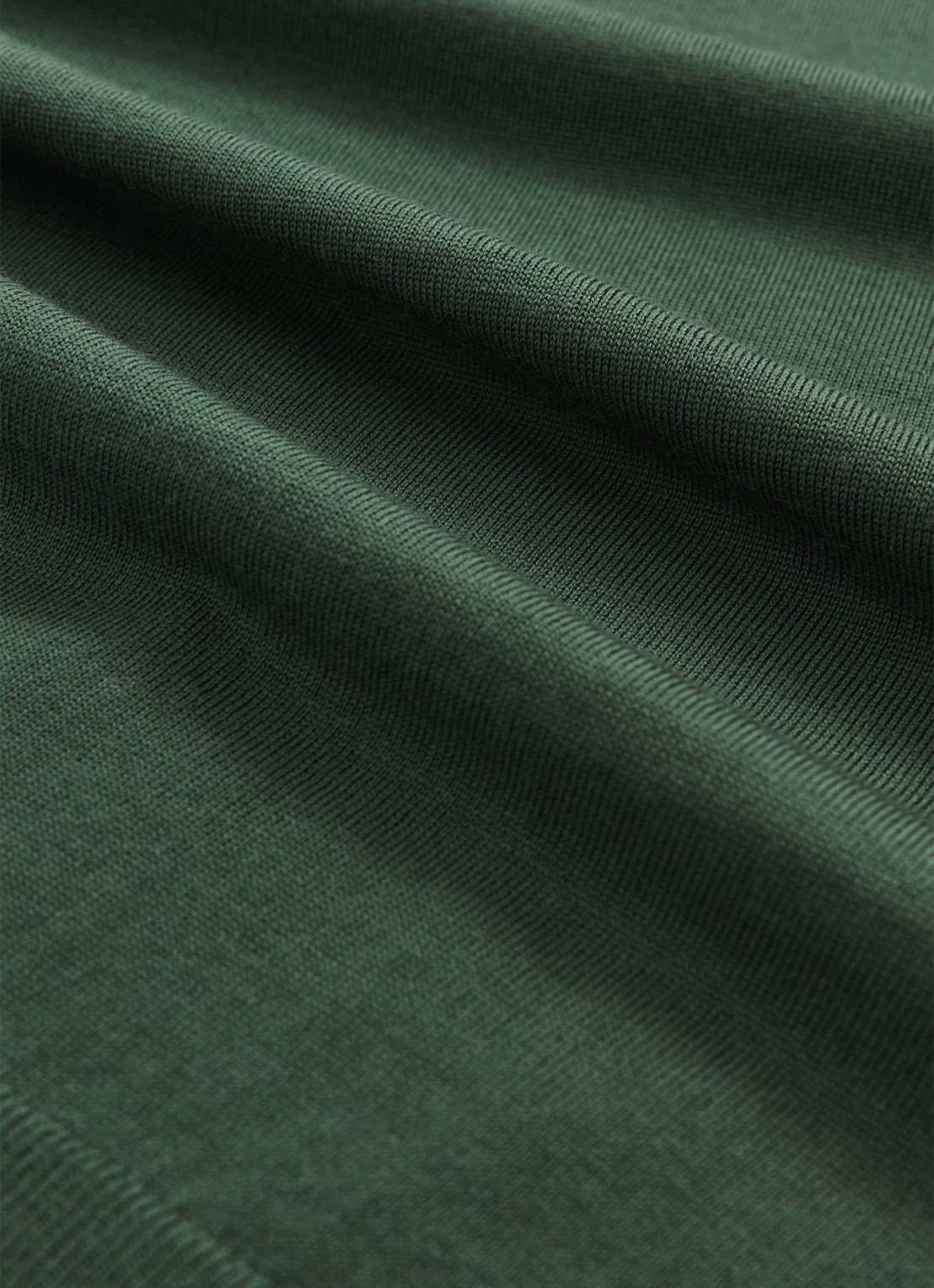 Reiss Wessex merino wol trui met ronde hals - detail 5 donkergroen