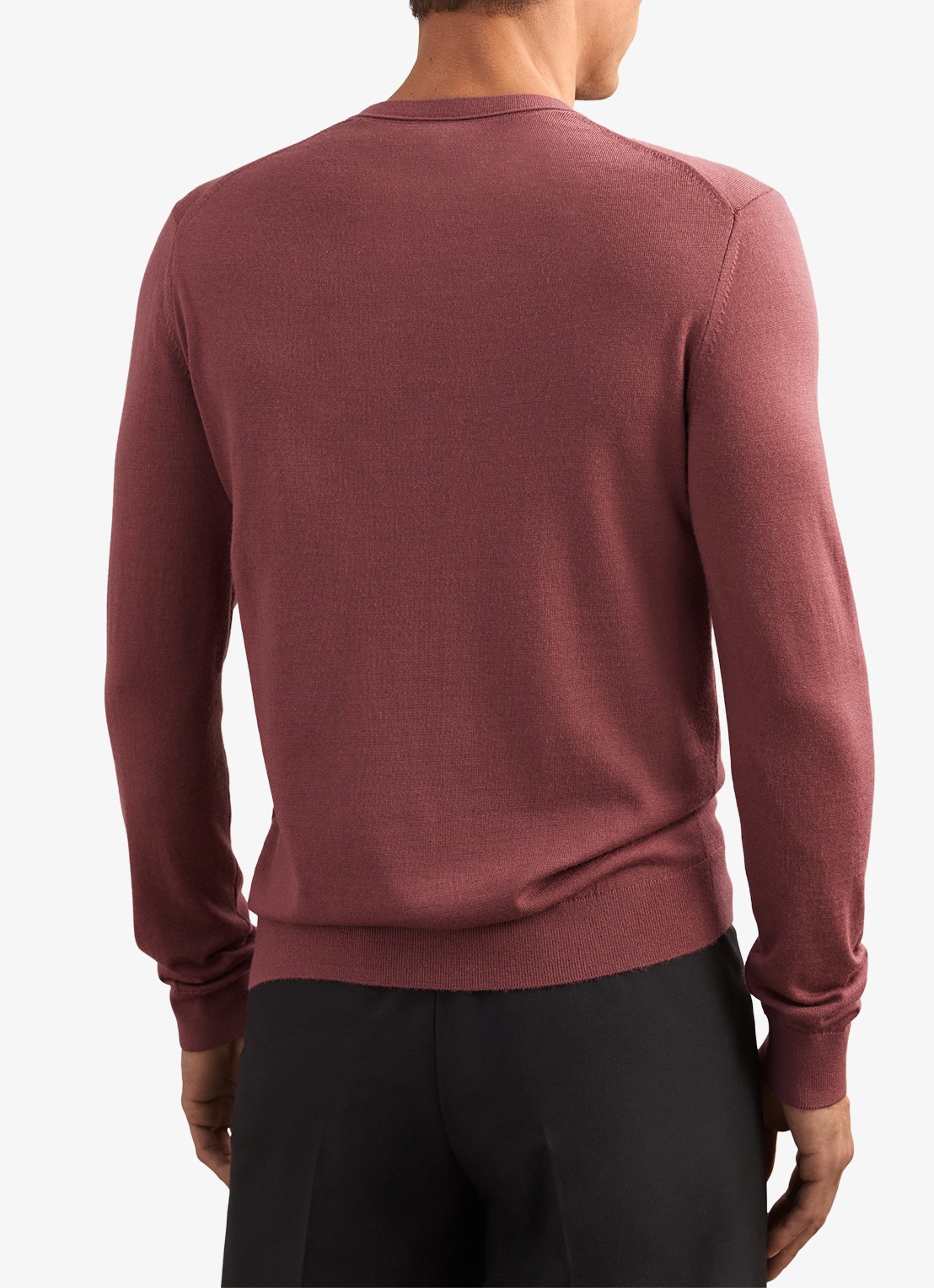 Reiss Wessex sweater van merino wol - achterkant 4 oudroze