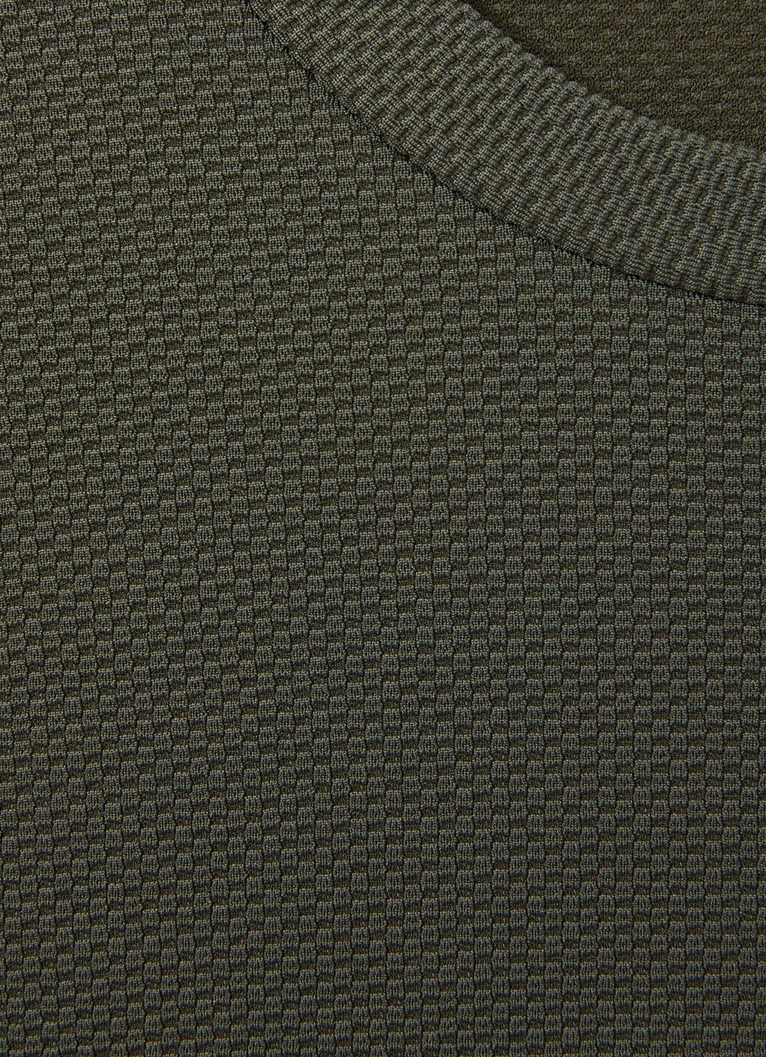 Reiss Wick T-shirt met structuur - detail 5 bronsgroen