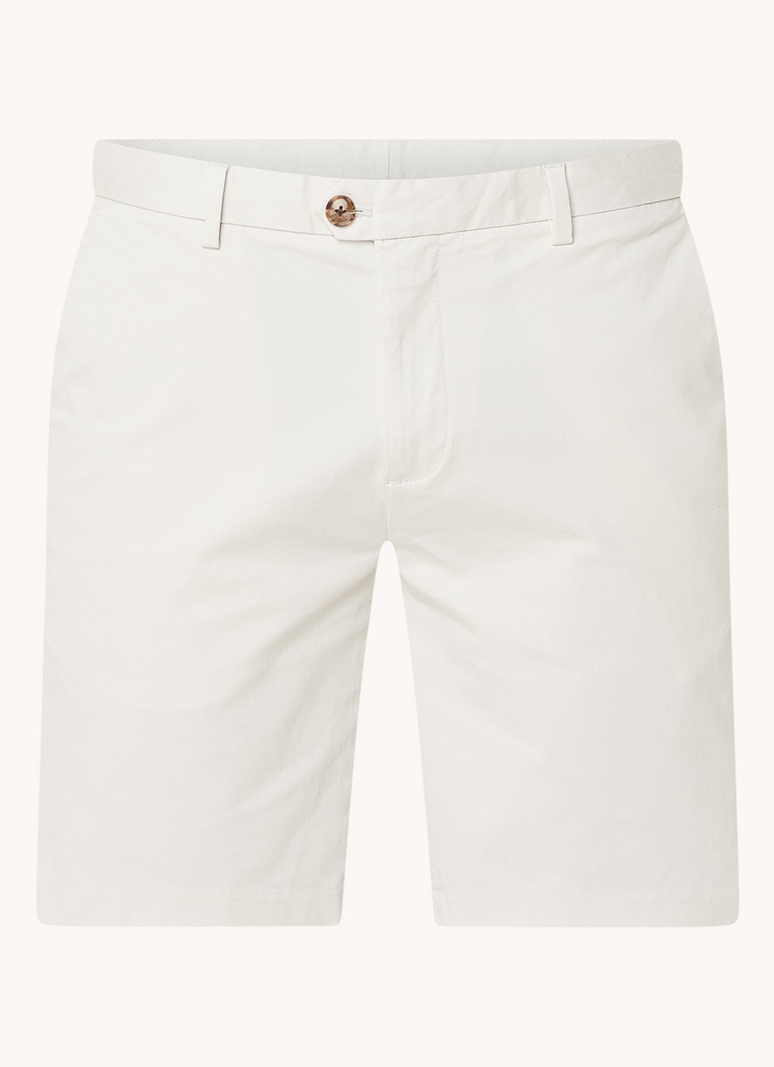 Reiss Wicket straight fit korte chino met steekzakken  - voorkant gebroken wit