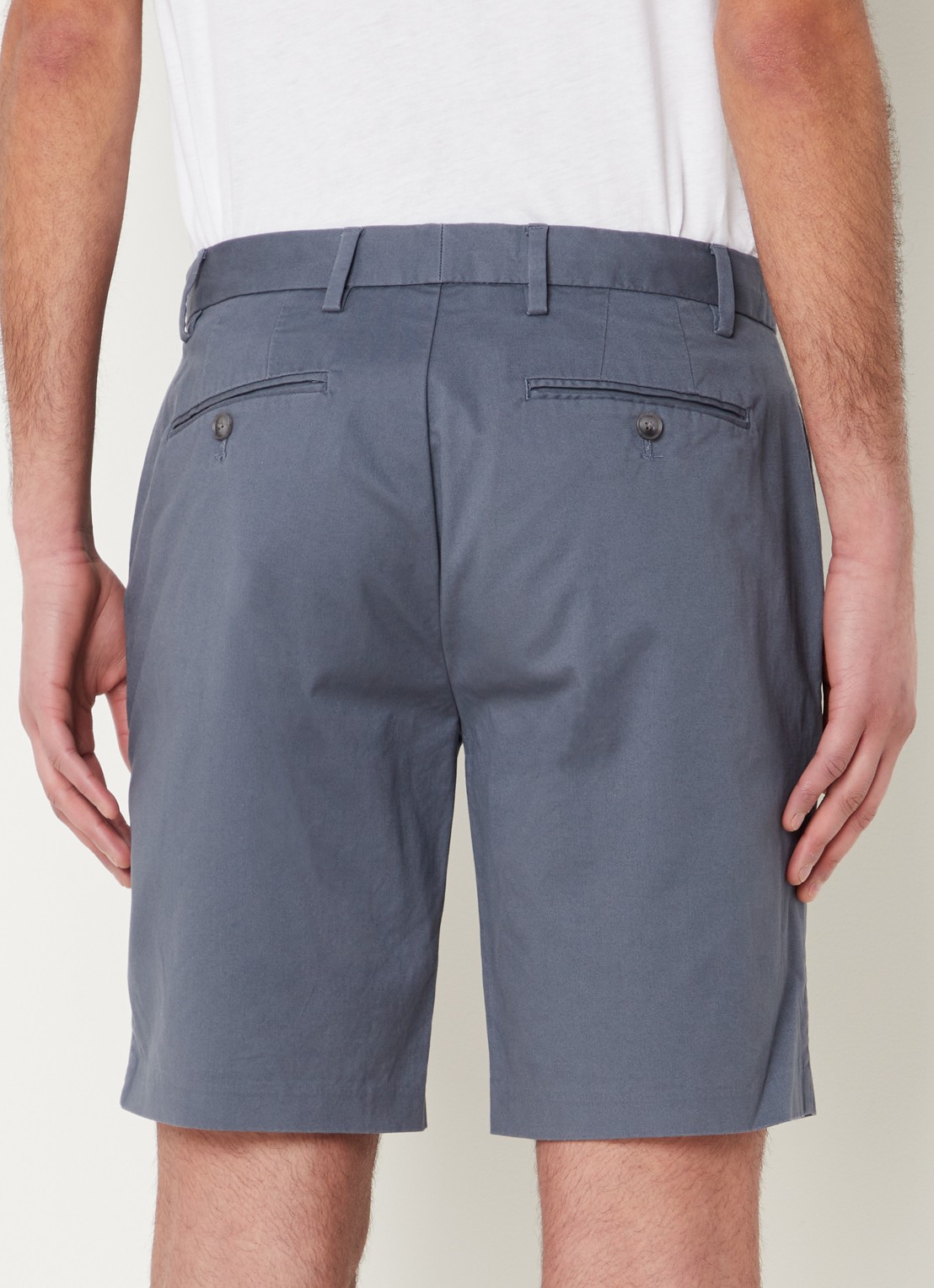 Reiss Wicket straight fit korte chino met steekzakken  - achterkant 3 staalblauw