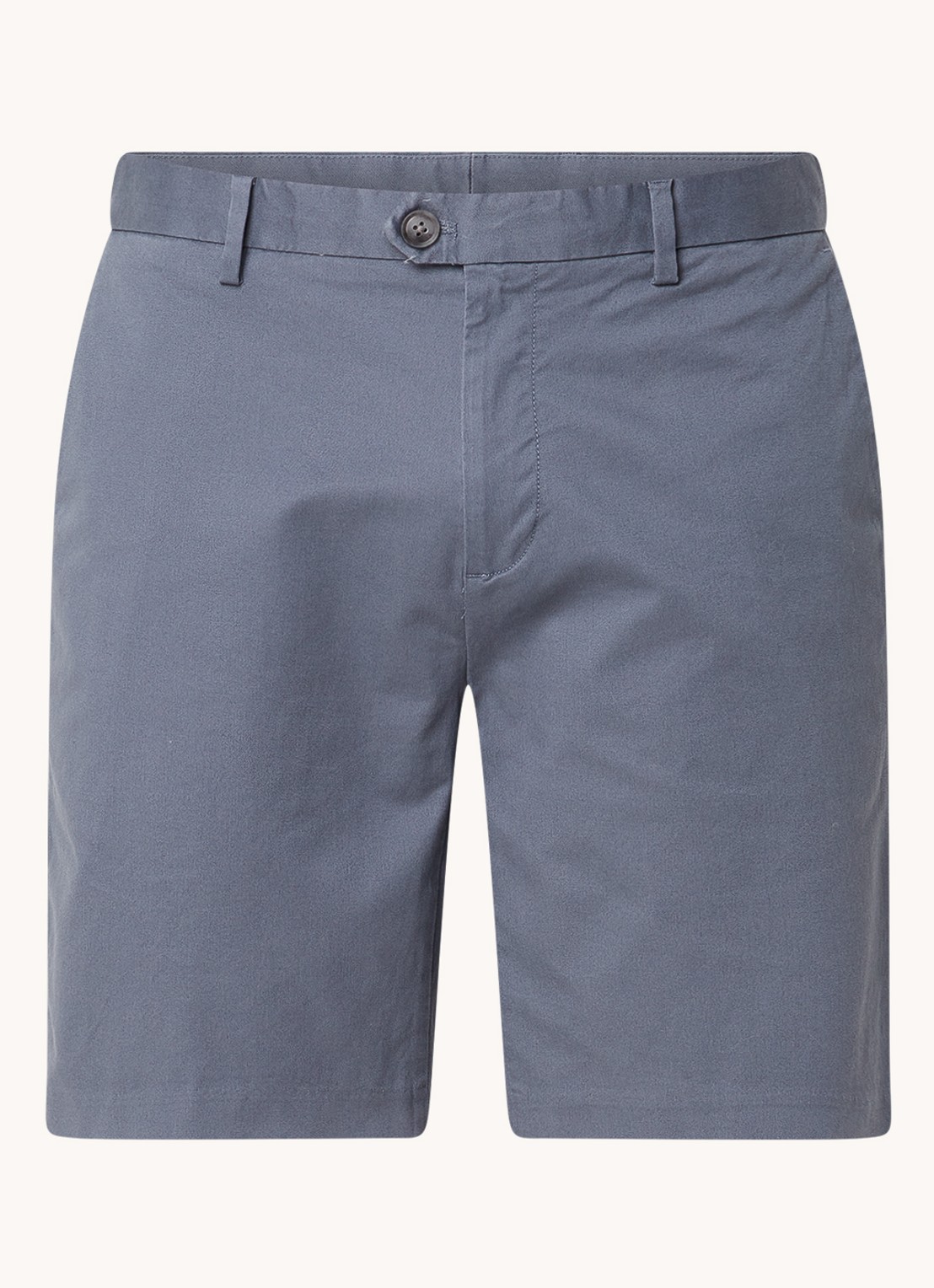 Reiss Wicket straight fit korte chino met steekzakken  - voorkant staalblauw