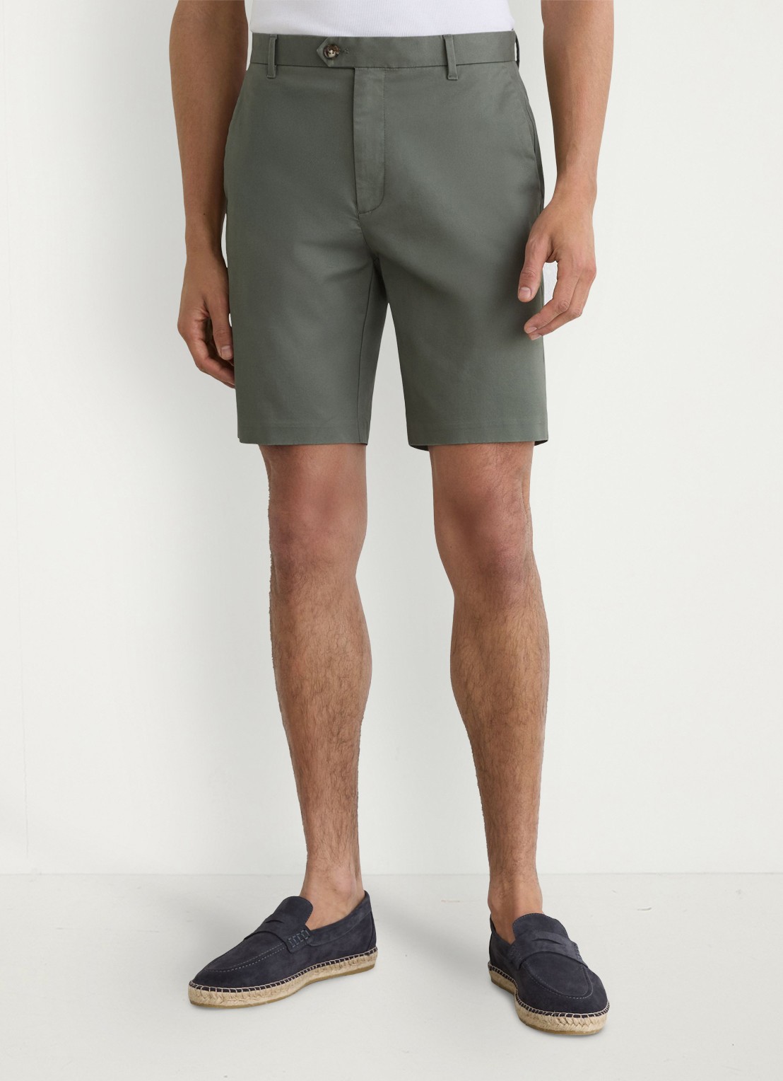 Reiss Wicket straight fit korte chino met steekzakken - detail 5 groen