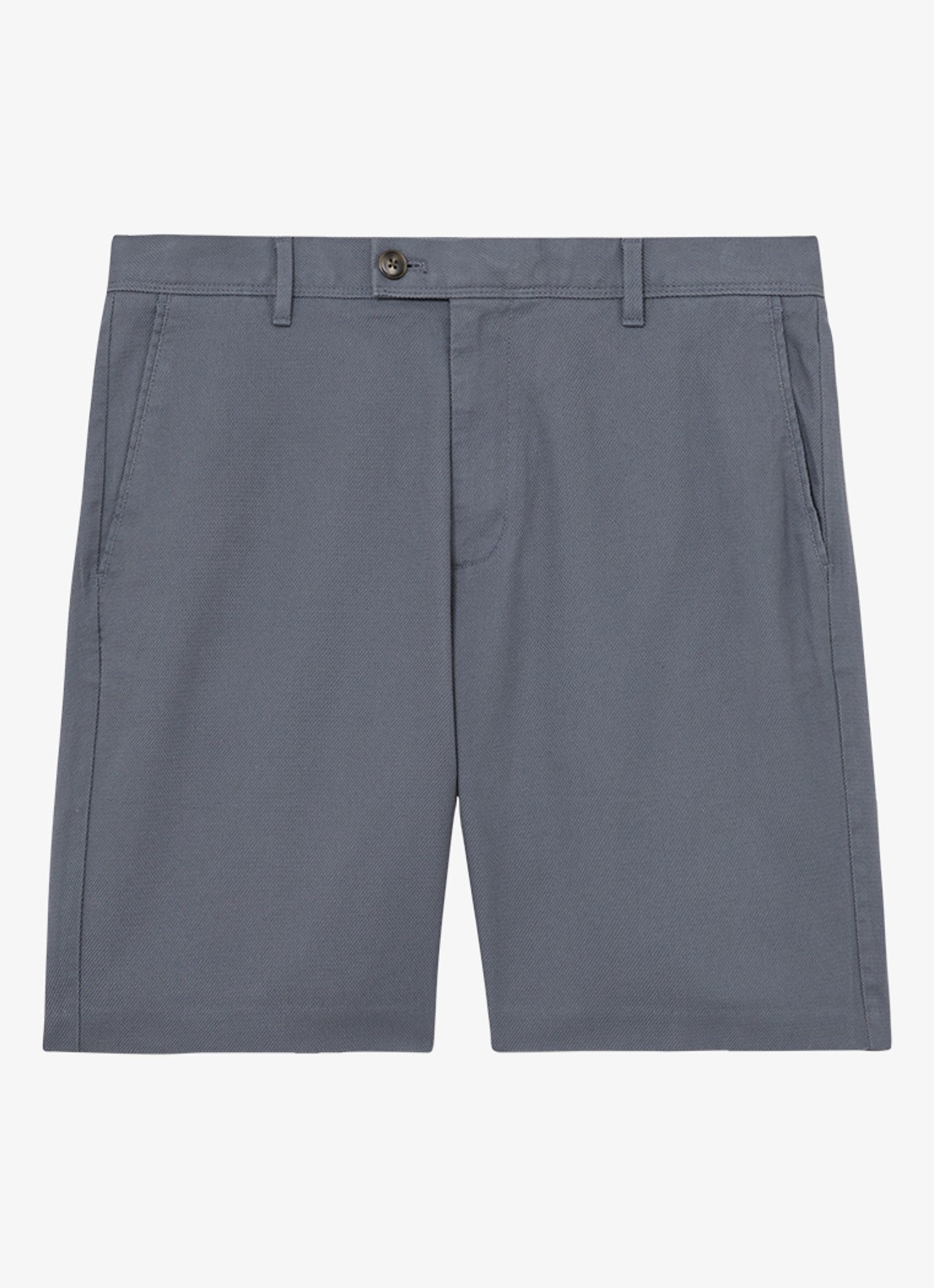 Reiss Wide fit korte chino met structuur - voorkant 5 airforce blue / blauw