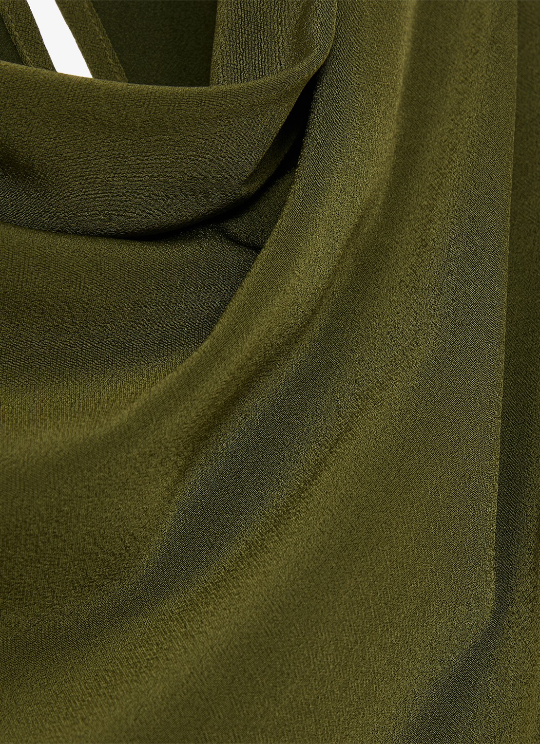 Reiss WRENLEY Drape-Detail Layered Mini Dress - detail 4 olijfgroen