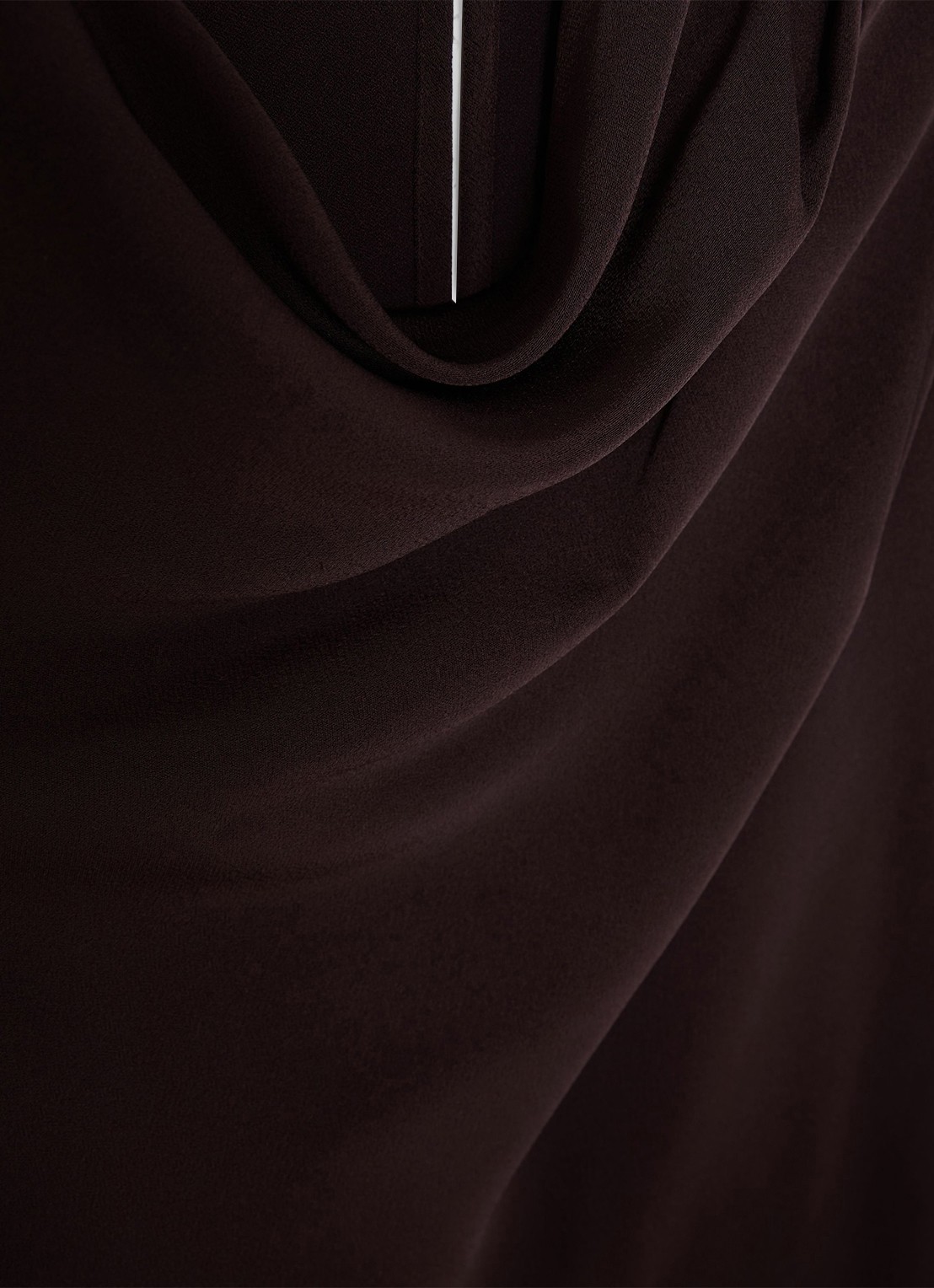 Reiss WRENLEY Drape-Detail Layered Mini Dress - detail 7 chocoladebruin