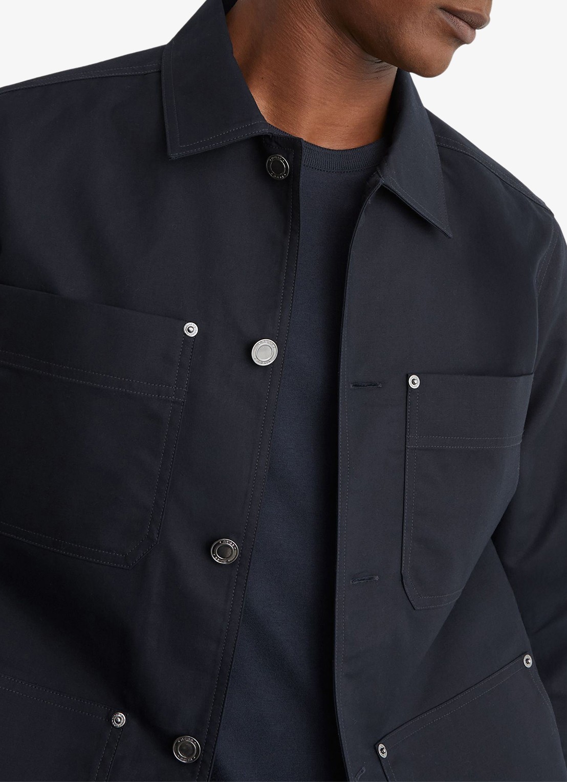 Reiss Yorker overshirt met borstzakken - detail 3 indigo
